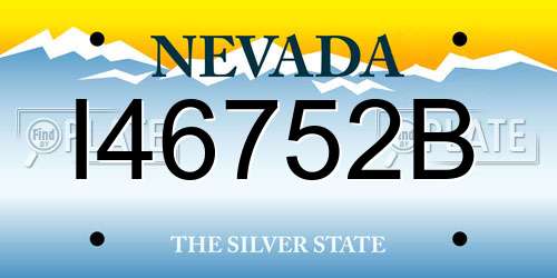 I46752B Nevada License Plate