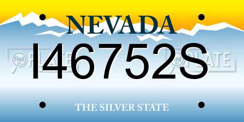 I46752S Nevada License Plate