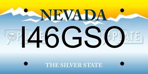 I46GSO Nevada License Plate
