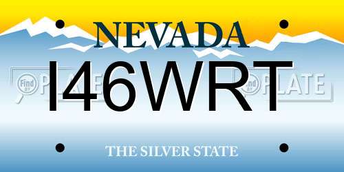 I46WRT Nevada License Plate