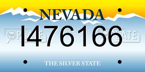 I476166 Nevada License Plate