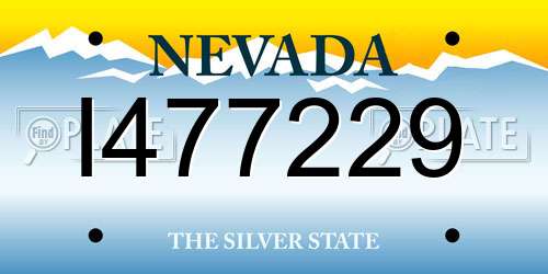 I477229 Nevada License Plate