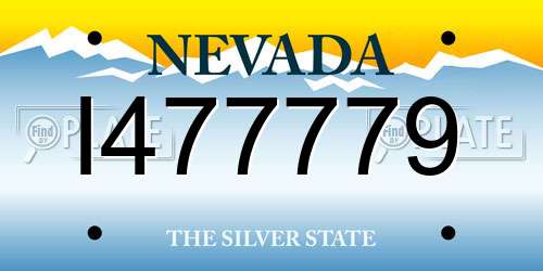 I477779 Nevada License Plate