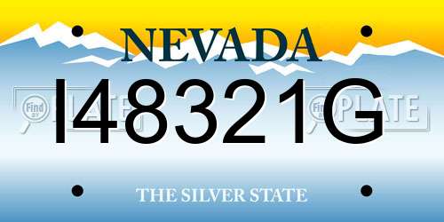I48321G Nevada License Plate