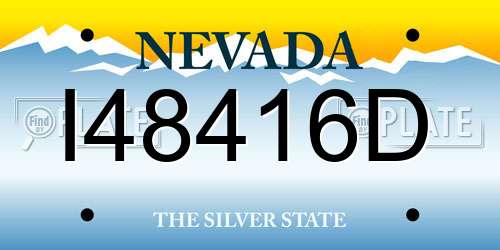 I48416D Nevada License Plate