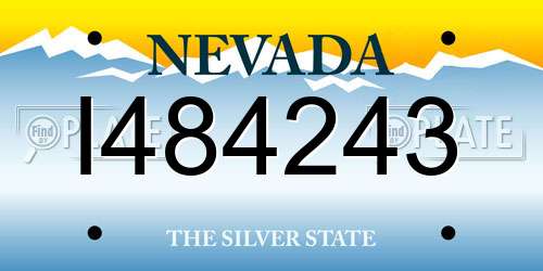 I484243 Nevada License Plate