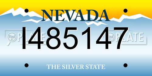 I485147 Nevada License Plate
