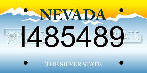I485489 Nevada License Plate