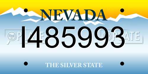 I485993 Nevada License Plate