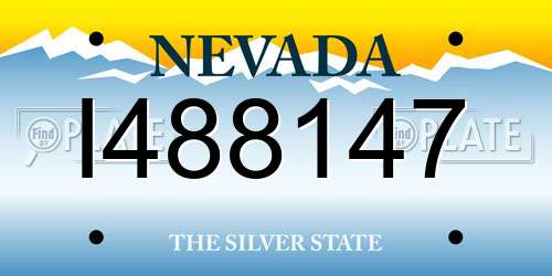 I488147 Nevada License Plate