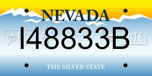 I48833B Nevada License Plate