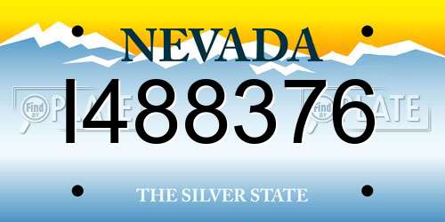 I488376 Nevada License Plate
