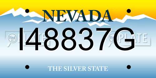 I48837G Nevada License Plate