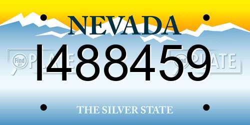 I488459 Nevada License Plate
