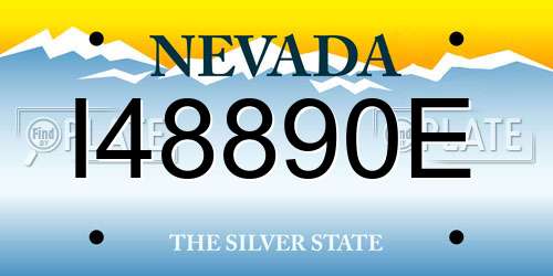 I48890E Nevada License Plate