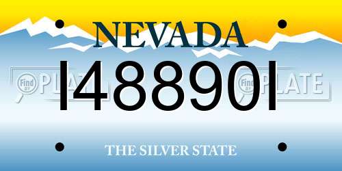 I48890I Nevada License Plate