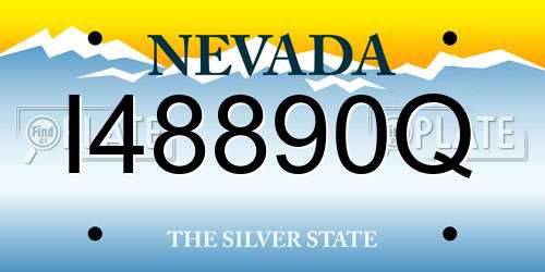 I48890Q Nevada License Plate