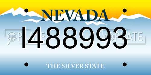 I488993 Nevada License Plate