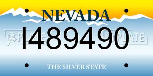 I489490 Nevada License Plate