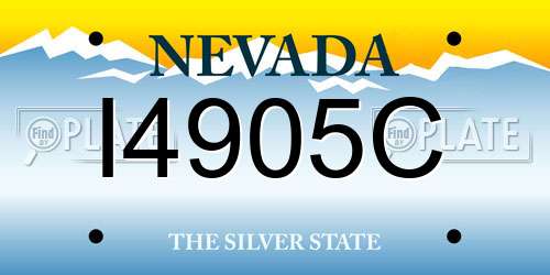 I4905C Nevada License Plate