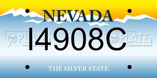 I4908C Nevada License Plate