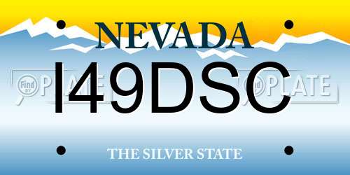 I49DSC Nevada License Plate