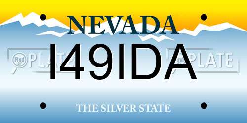I49IDA Nevada License Plate