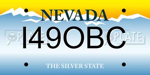 I49OBC Nevada License Plate