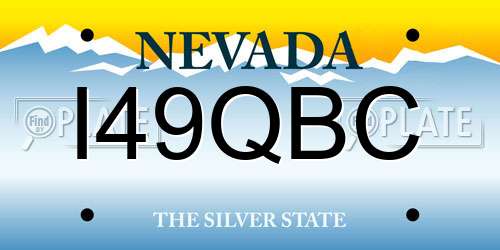 I49QBC Nevada License Plate