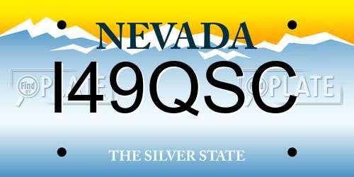 I49QSC Nevada License Plate