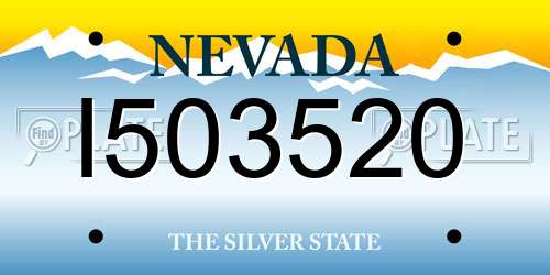 I503520 Nevada License Plate