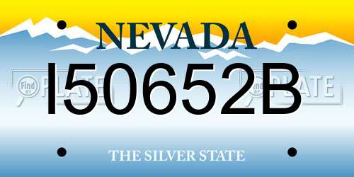 I50652B Nevada License Plate