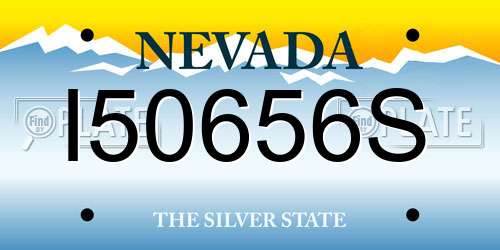 I50656S Nevada License Plate