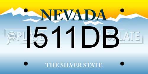 I511DB Nevada License Plate