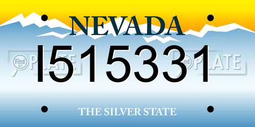 I515331 Nevada License Plate