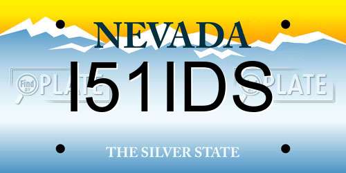 I51IDS Nevada License Plate