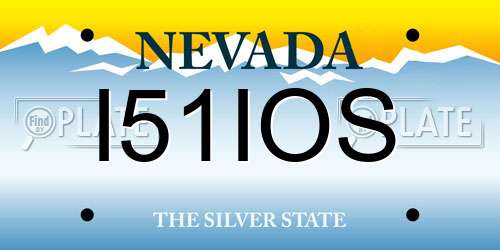 I51IOS Nevada License Plate