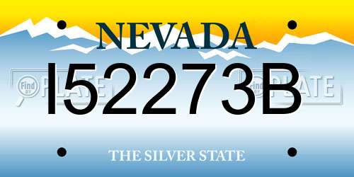 I52273B Nevada License Plate