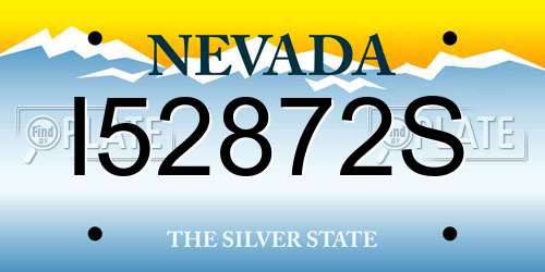 I52872S Nevada License Plate