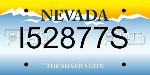 I52877S Nevada License Plate
