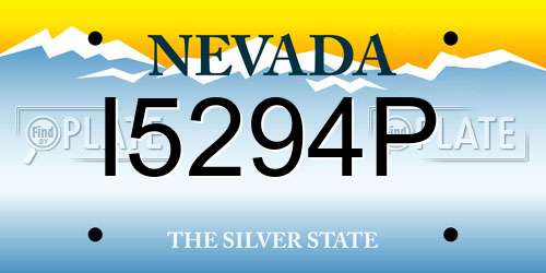 I5294P Nevada License Plate