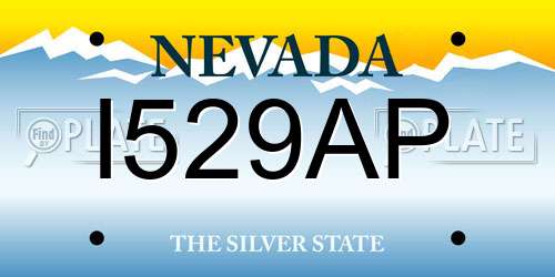 I529AP Nevada License Plate