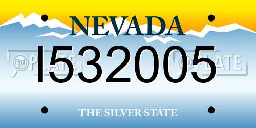 I532005 Nevada License Plate