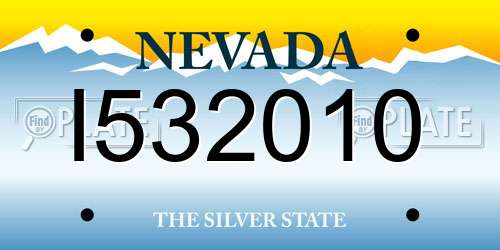 I532010 Nevada License Plate