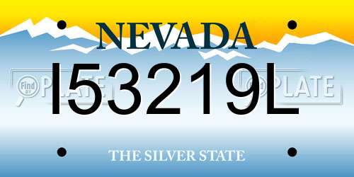 I53219L Nevada License Plate