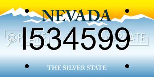 I534599 Nevada License Plate