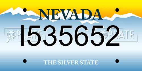 I535652 Nevada License Plate