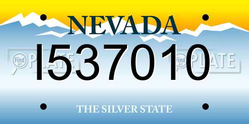 I537010 Nevada License Plate