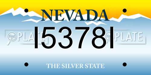 I5378I Nevada License Plate