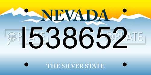 I538652 Nevada License Plate